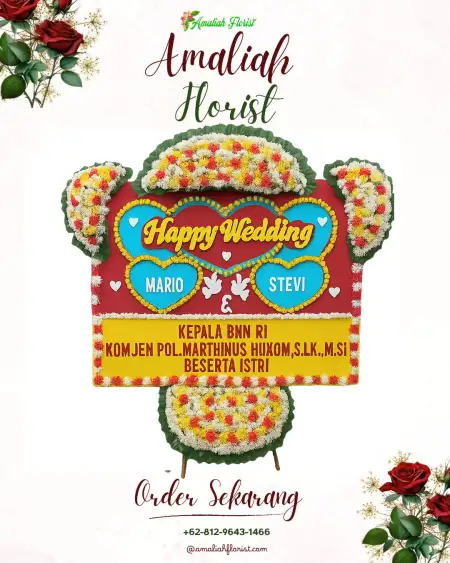 Papan Bunga Pernikahan Kedaleman